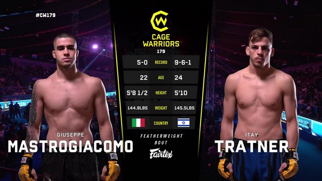 Cage Warriors 179 - Giuseppe Mastrogiacomo vs Itay Tratner - November 2, 2024