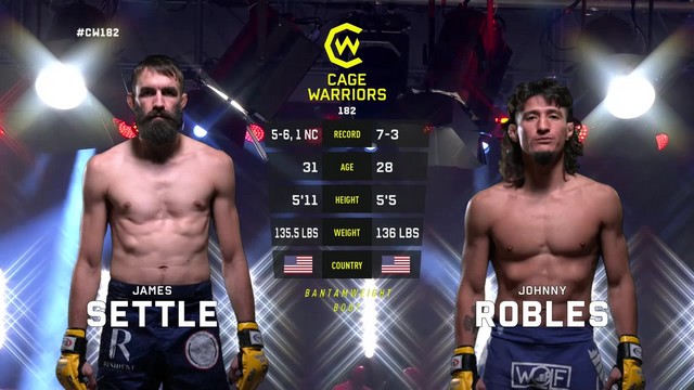 Cage Warriors 182 - Johnny Robles vs James Settle - December 13, 2024