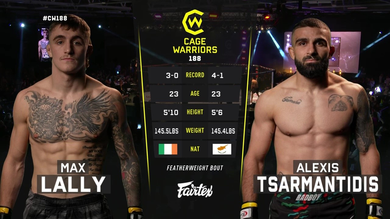 Cage Warriors 188 - Maximus Lally vs Alexis Tsarmantidis - April 26, 2025