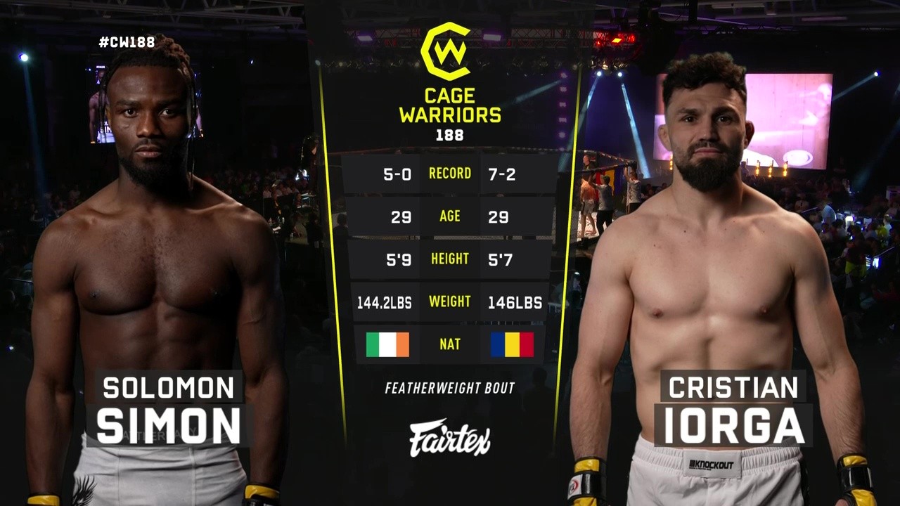 Cage Warriors 188 - Solomon Simon vs Cristian Iorga - April 26, 2025