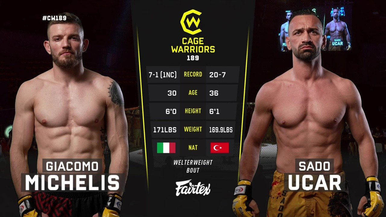 Cage Warriors 189 - Giacomo Michelis vs Sado Ucar - May 31, 2025