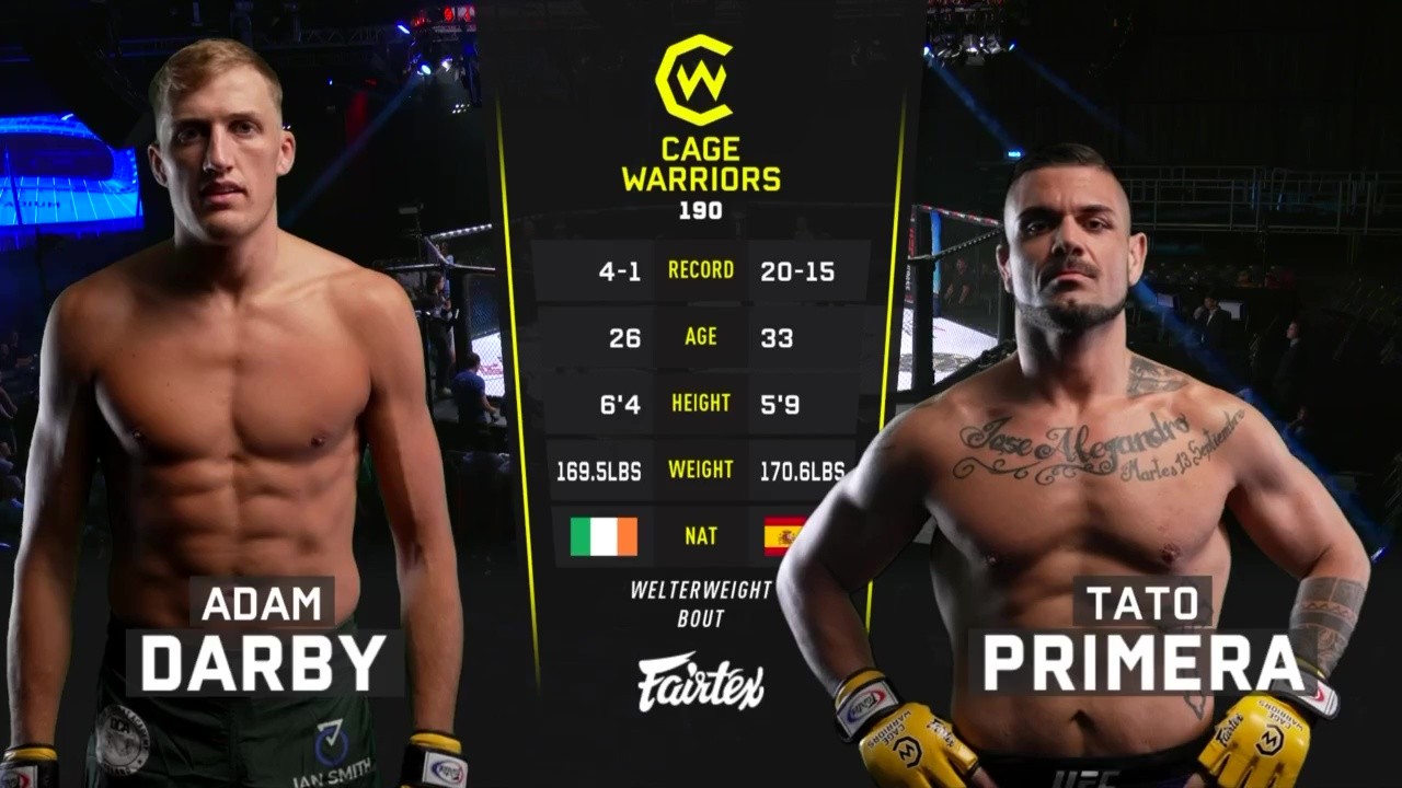 Cage Warriors 190 - Adam Darby vs Tato Primera - June 27, 2025