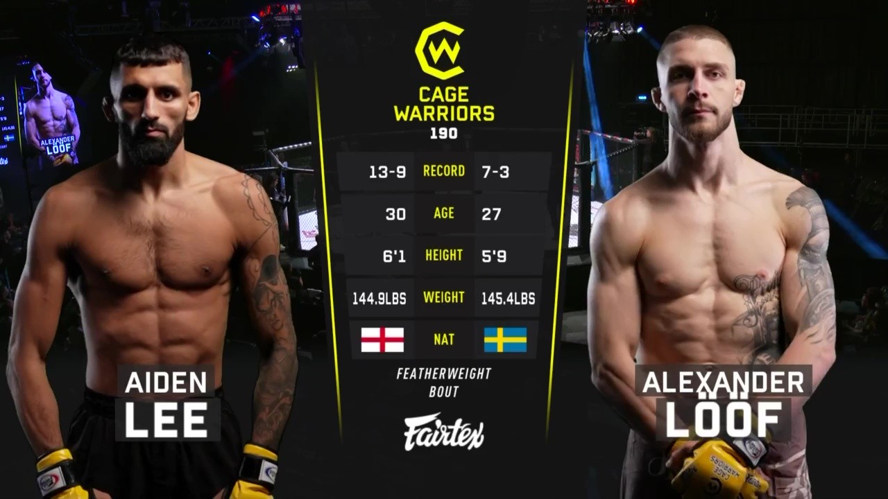 Cage Warriors 190 - Alexander Lööf vs Aiden Lee - June 27, 2025