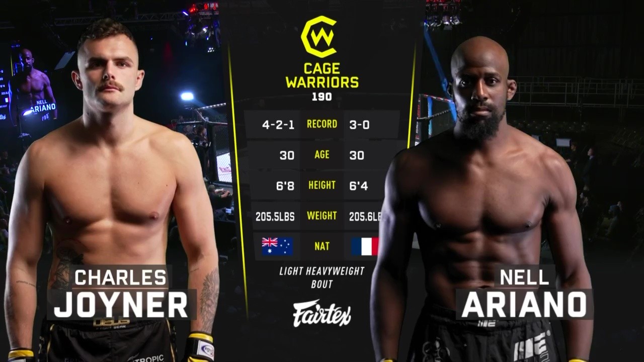 Cage Warriors 190 - Nell Ariano vs Charles Joyner - June 27, 2025