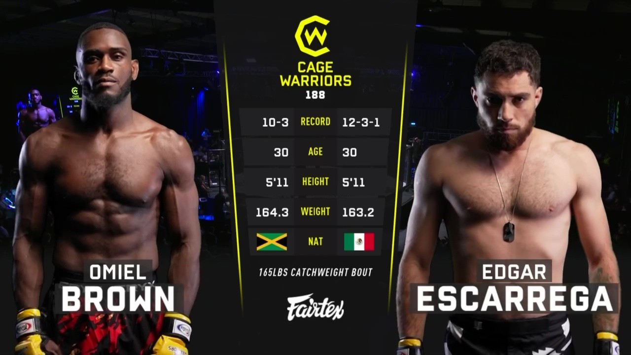 Cage Warriors 191 - Omiel Brown vs Edgar Escarrega - June 28, 2025