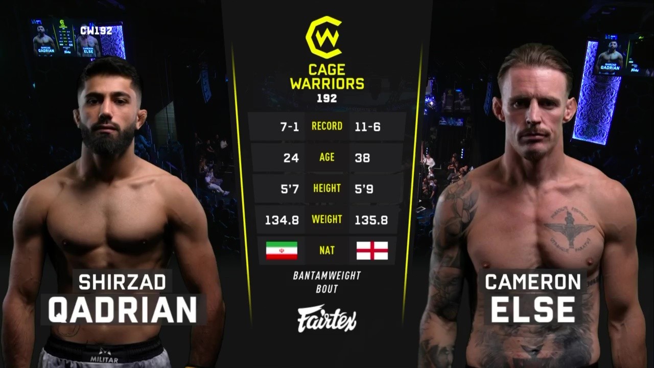 Cage Warriors 192 - Shirzad Qadrian vs Cameron Else - July 12, 2025