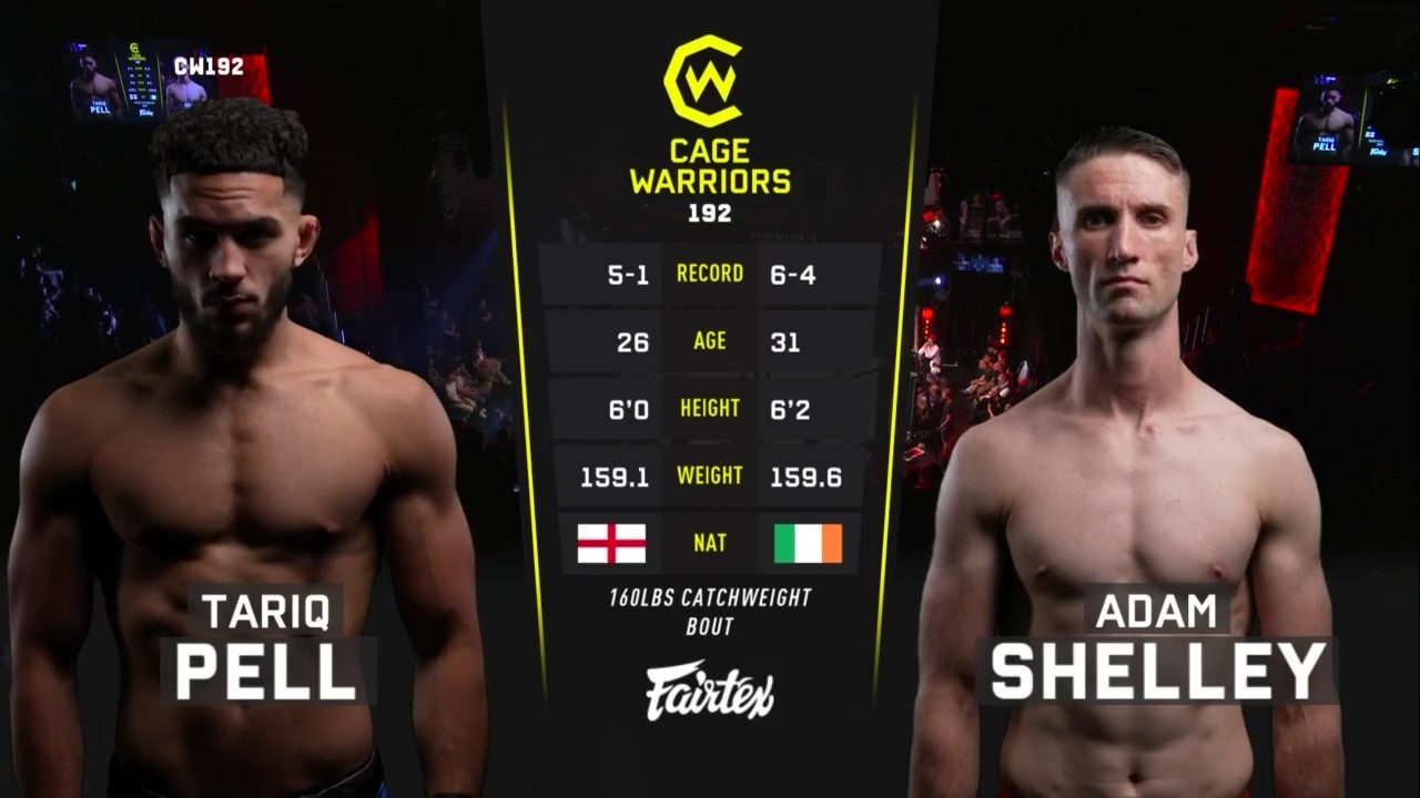 Cage Warriors 192 - Tariq Pell vs Adam Shelley - July 12, 2025