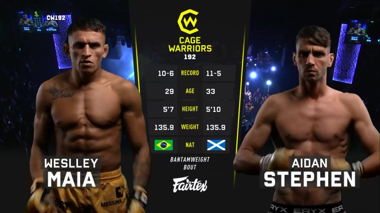 Cage Warriors 192 - Weslley Maia vs Aidan Stephen - July 12, 2025