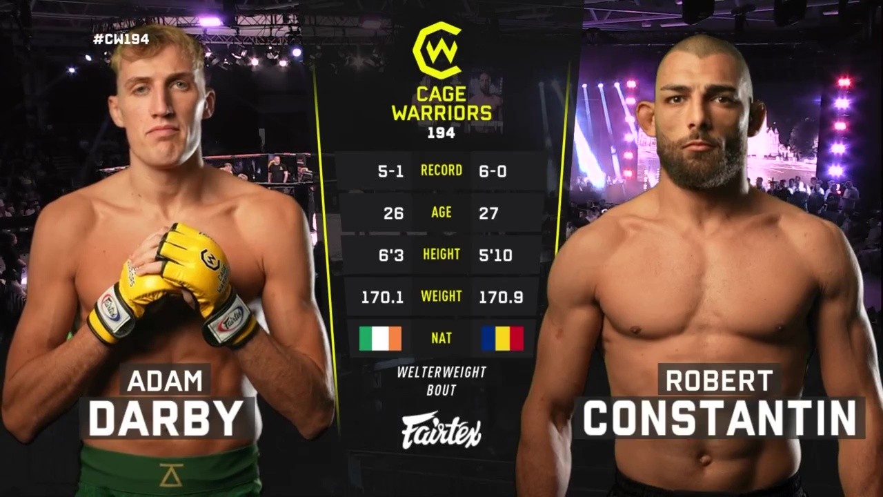 Cage Warriors 194 - Adam Darby vs R. Constantin - September 27, 2025