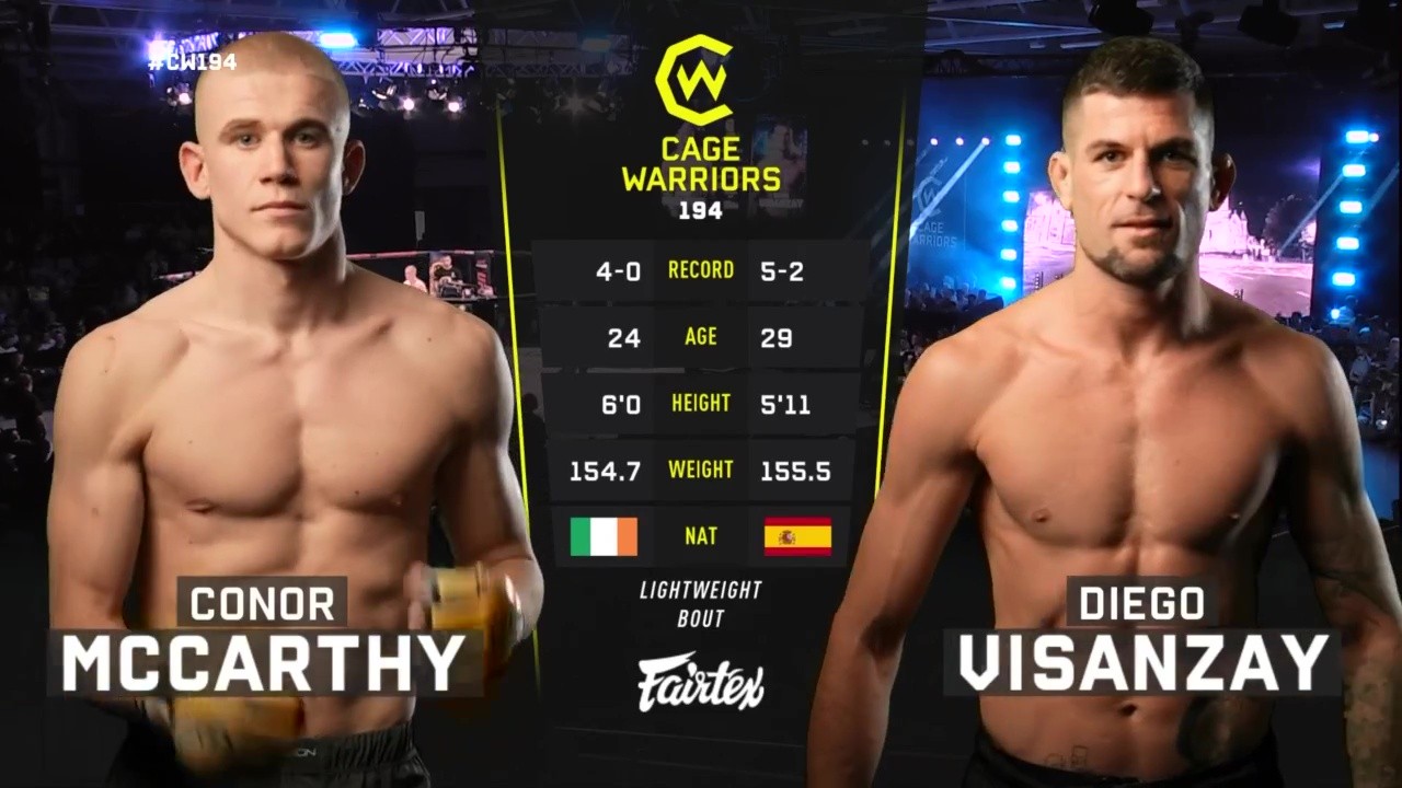 Cage Warriors 194 - Conor McCarthy vs Diego Visanzay - September 27, 2025