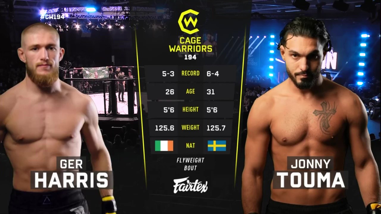 Cage Warriors 194 - Ger Harris vs Jonny Touma - September 27, 2025