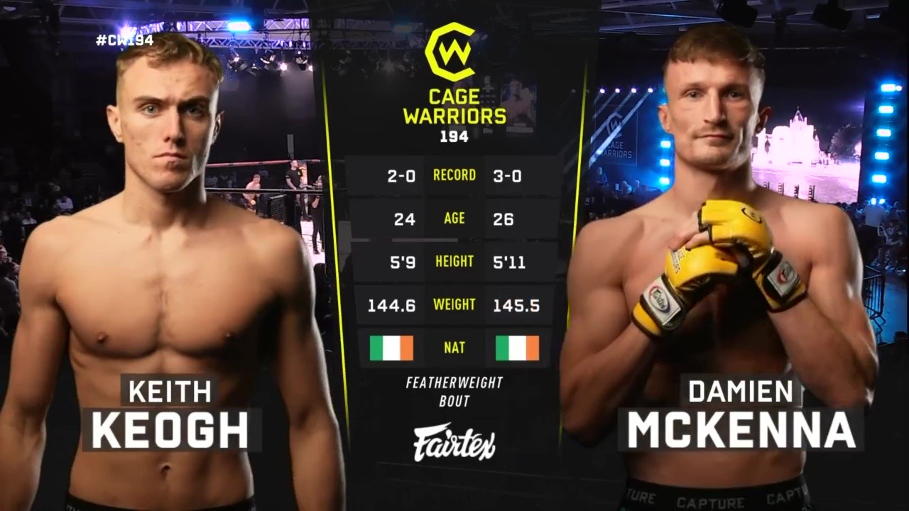 Cage Warriors 194 - Keith Keogh vs Damien McKenna - September 27, 2025