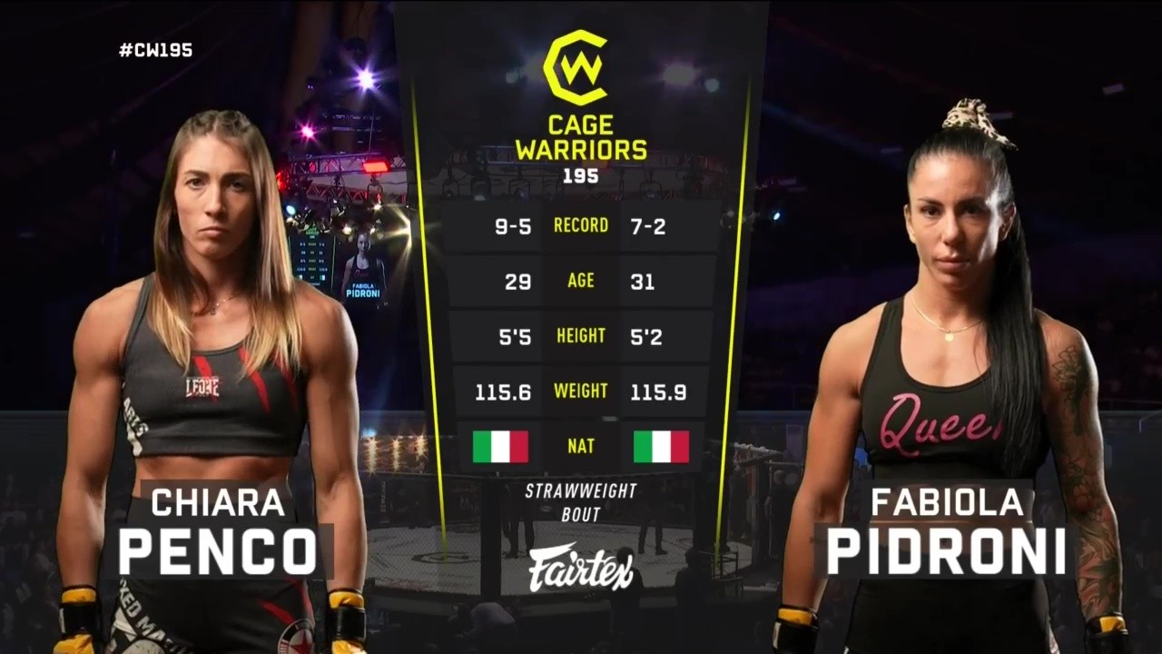 Cage Warriors 195 - Chiara Penco vs Fabiola Pidroni - October 4, 2025