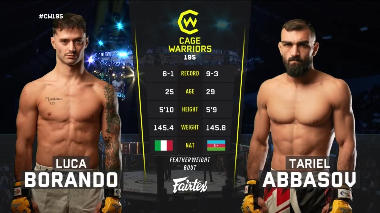 Cage Warriors 195 - Luca Borando vs Tariel Abbasov - October 4, 2025