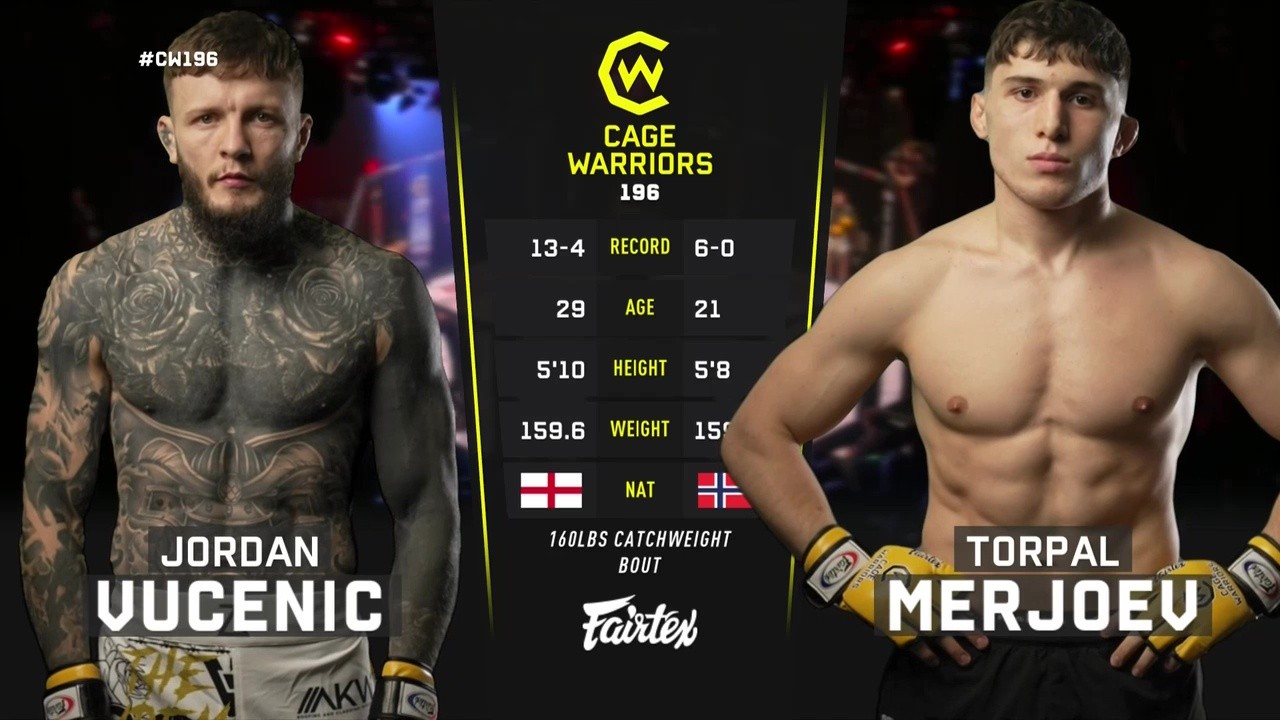 Cage Warriors 196 - Jordan Vucenic vs Torpal Merjoev - November 15, 2025