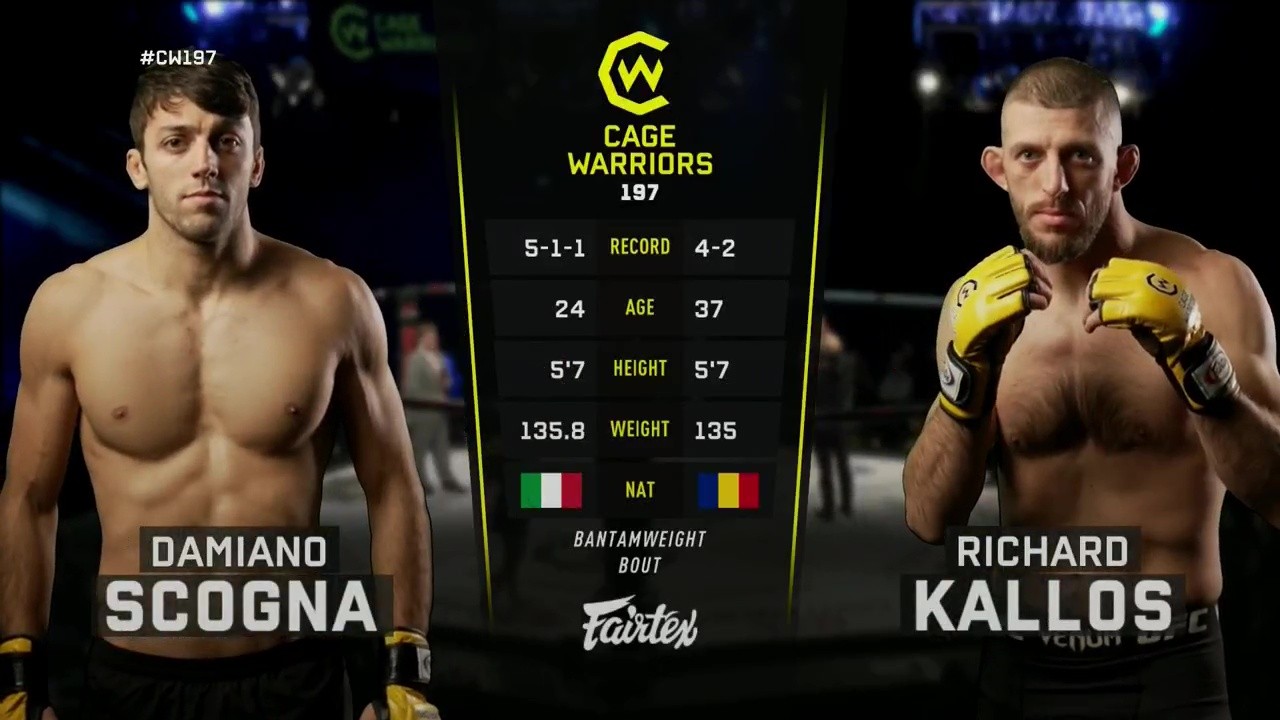 Cage Warriors 197 - Damiano Scogna vs Richard Kallos - November 21, 2025