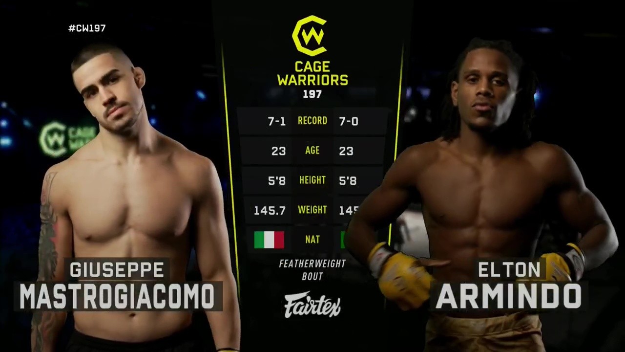 Cage Warriors 197 - Giuseppe Mastrogiacomo vs Elton Armindo - November 21, 2025