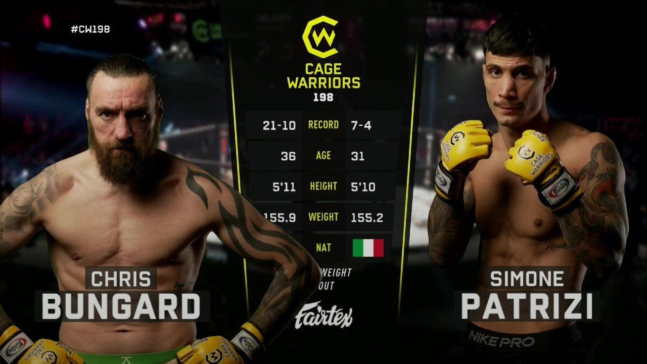 Cage Warriors 198 - Chris Bungard vs Simone Patrizi - November 22, 2025