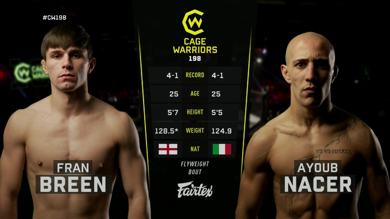 Cage Warriors 198 - Fran Breen vs Ayoub Nacer - November 22, 2025