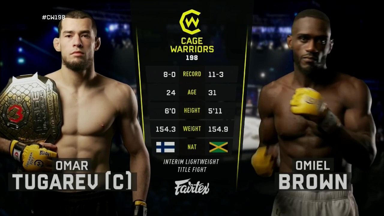 Cage Warriors 198 - Omiel Brown vs Omar Tugarev - November 22, 2025