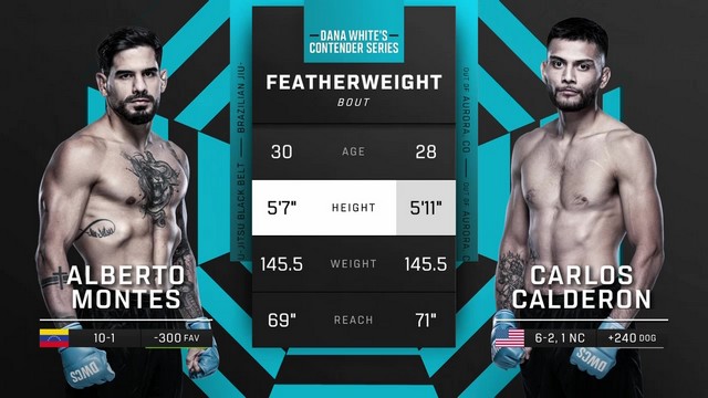 Contender Series 2024 - Alberto Montes vs Carlos Calderon - October 1, 2024