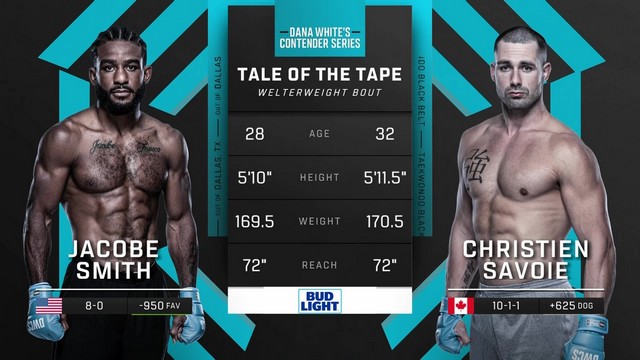 Contender Series 2024 - Christien Savoie vs Jacobe Smith - October 1, 2024