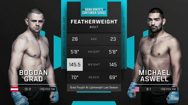 Contender Series 2024 - Michael Aswell vs Bogdan Grad - August 27, 2024