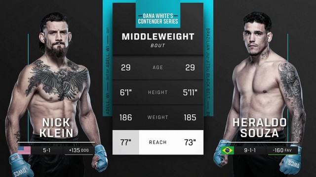 Contender Series 2024 - Nick Klein vs Heraldo Souza - October 15, 2024