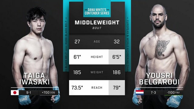 Contender Series 2024 - Yousri Belgaroui vs Taiga Iwasaki - September 10, 2024