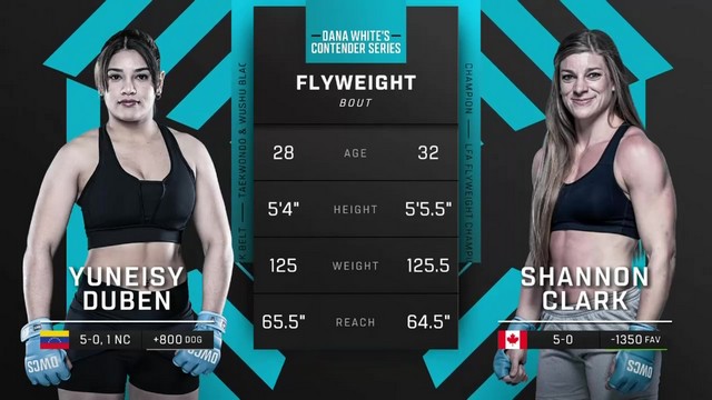 Contender Series 2024 - Yuneisy Duben vs Shannon Clark - September 4, 2024