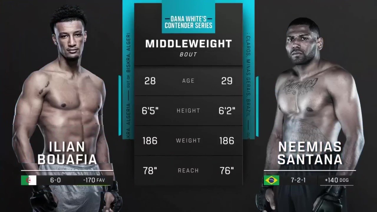 Contender Series 2025 Week 1 - Ilian Bouafia vs Neemias Santana - August 12, 2025