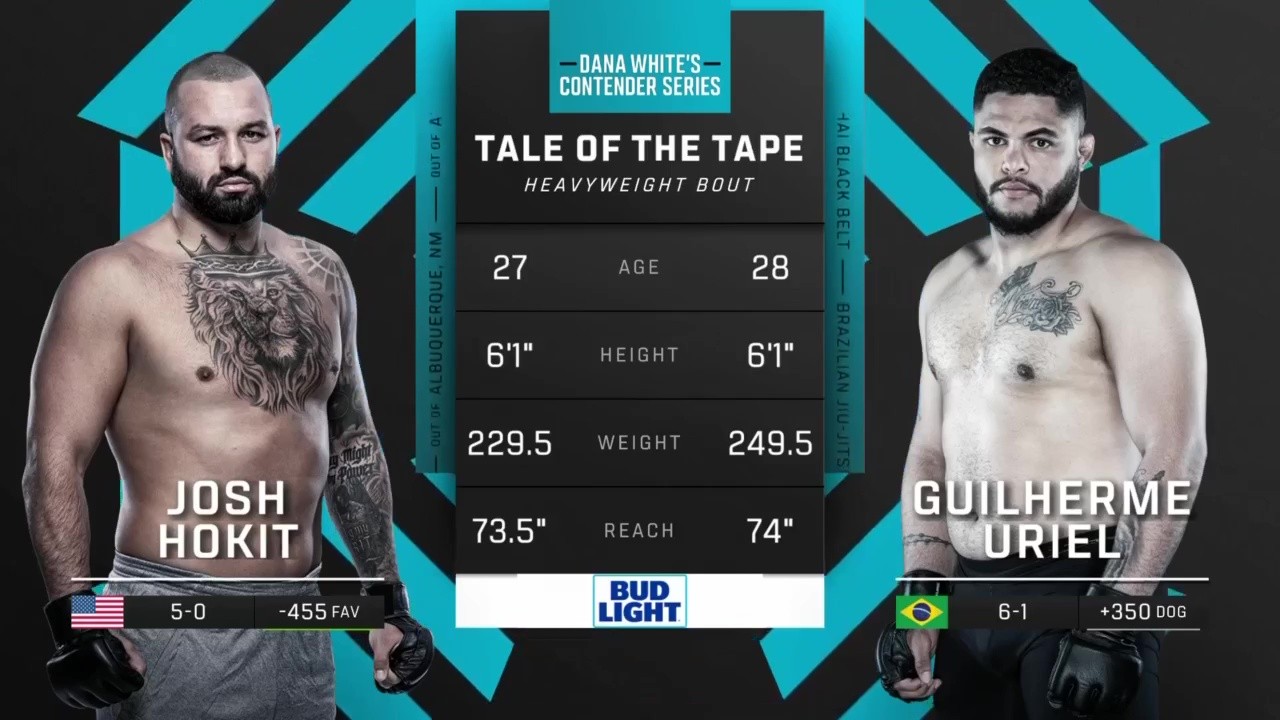 Contender Series 2025 Week 2 - Josh Hokit vs Guilherme Uriel - August 19, 2025