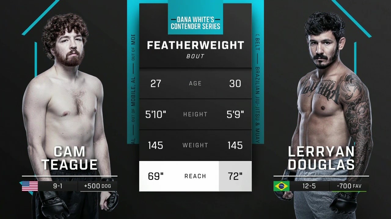 Contender Series 2025 Week 5 - Cam Teague vs Lerryan Douglas - September 9, 2025