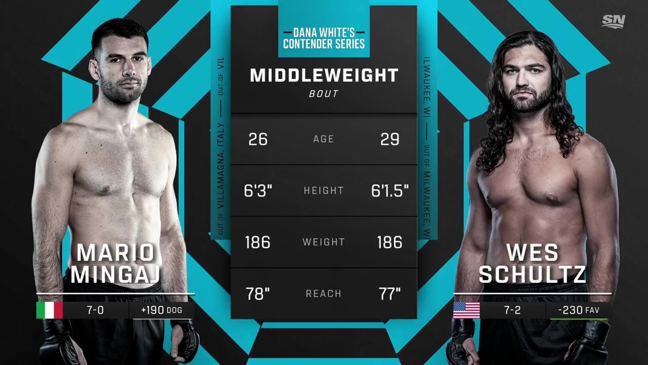 DWCS - S9W10 - Mario Mingaj vs Wes Schultz - October 14, 2025