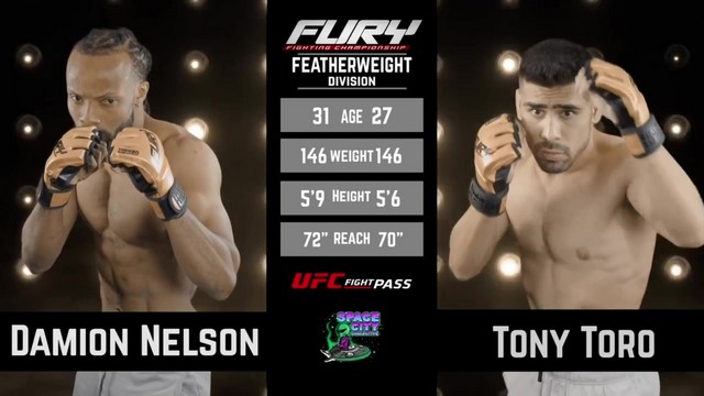 Fury FC 100 - Damion Nelson vs Tony Toro - January 12, 2025