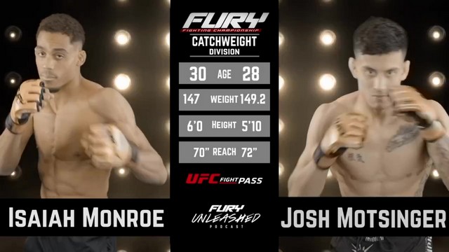 Fury FC 100 - Josh Motsinger vs Isaiah Monroe - January 12, 2025