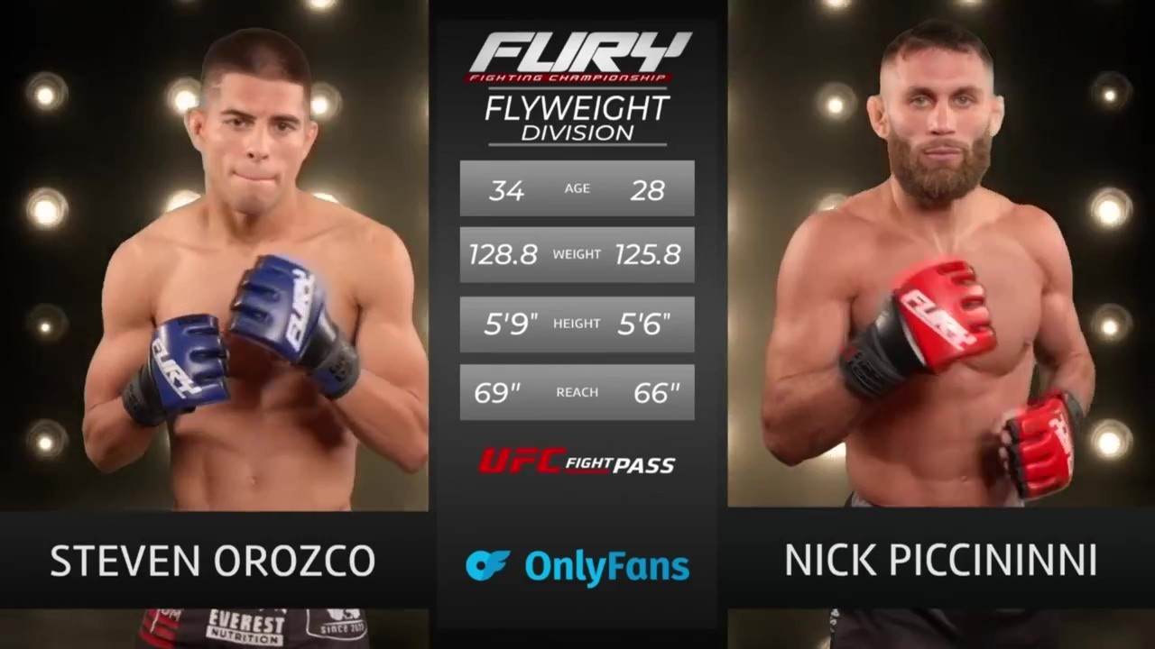 Fury FC 108 - Nick Piccininni vs Steven Orozco - August 22, 2025