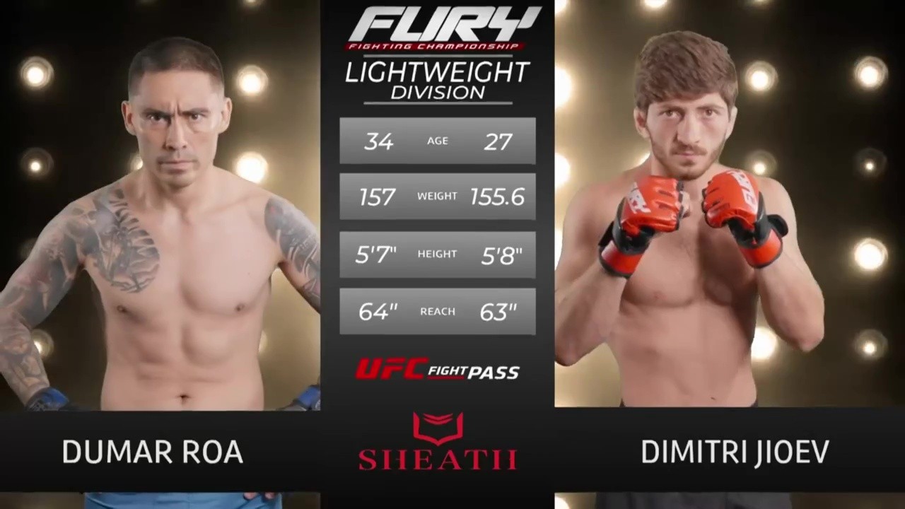 Fury FC 109 - Dimitri Jioev vs Dumar Roa - September 7, 2025