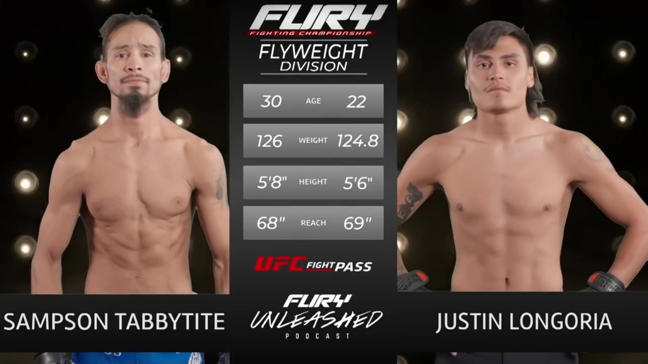 Fury FC 109 - Justin Longoria vs Sampson Tabbytite - September 7, 2025