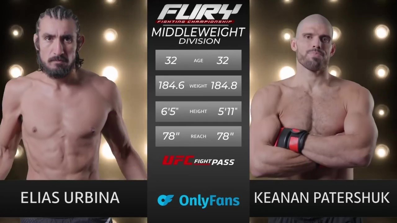 Fury FC 110 - Keanan Patershuk vs Elias Urbina - October 17, 2025