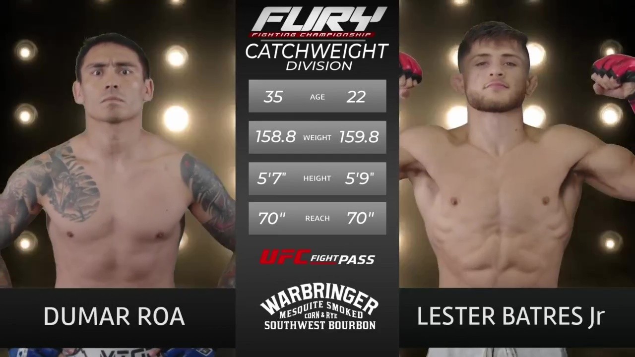 Fury FC 111 - Lester Batres Jr. vs Dumar Roa - November 9, 2025