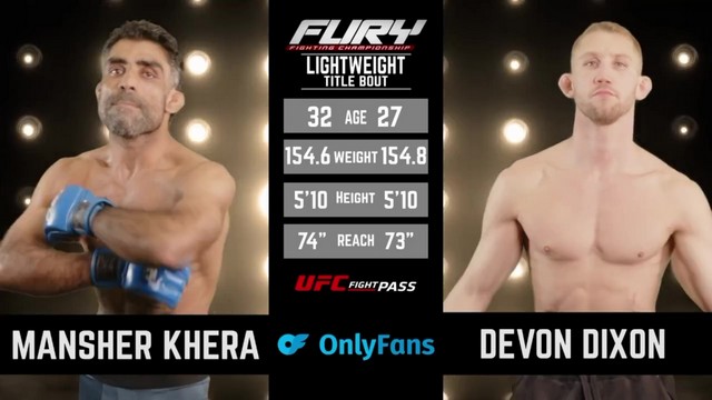 Fury FC 98 - Mansher Khera vs Devon Dixon - November 3, 2024