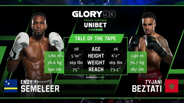 Glory 93 - Tyjani Beztati vs Endy Semeleer - July 20, 2024