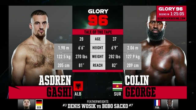 Glory 96 - Asdren Gashi vs Colin George - October 12, 2024