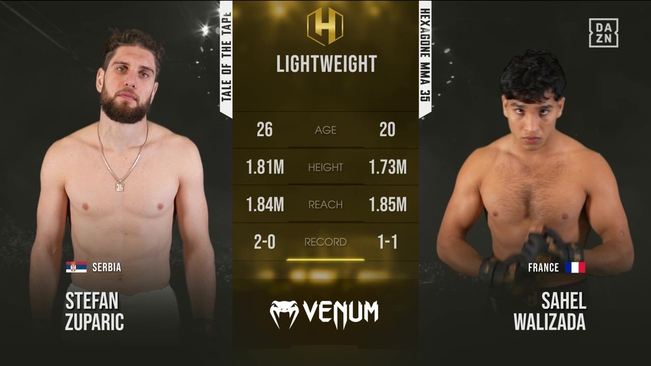 Hexagone MMA - Stefan Župarić vs Sahel Walizada - September 26, 2025