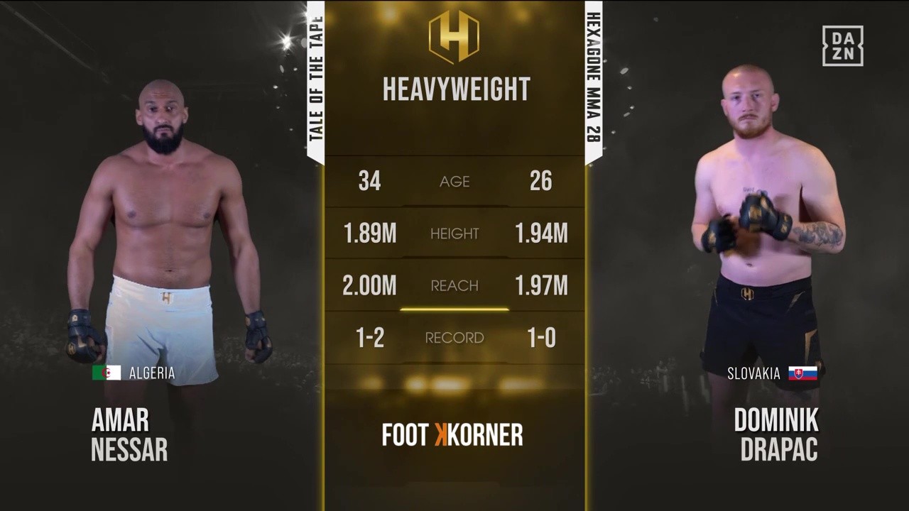 Hexagone MMA 28 - Amar Nessar vs Dominik Drapáč - May 3, 2025