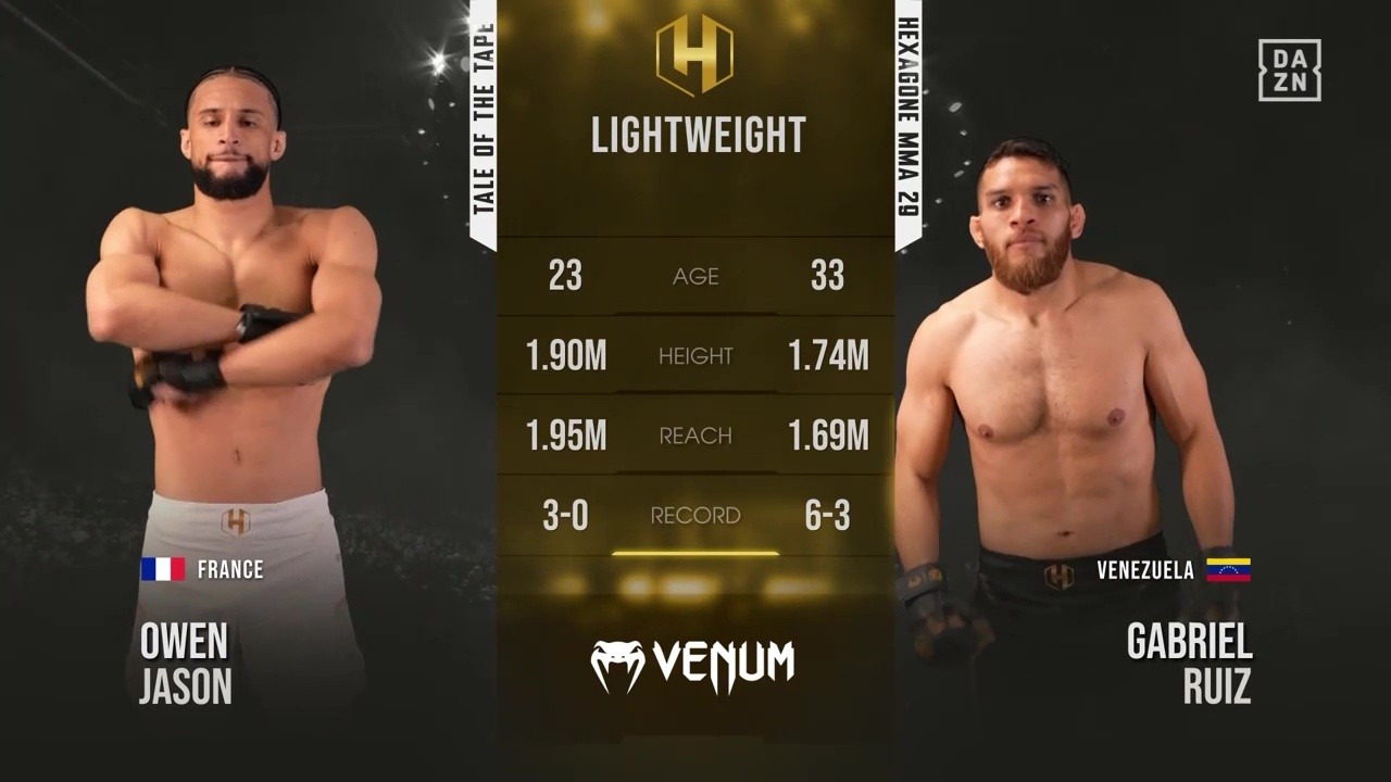 Hexagone MMA 29 - Owen Jason vs Gabriel Ruiz - May 24, 2025