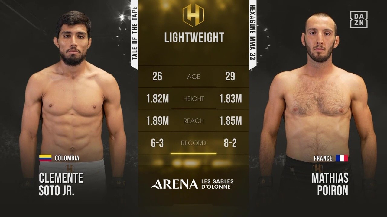 Hexagone MMA 33 - Mathias Poiron vs Clemente Soto Jr. - August 29, 2025