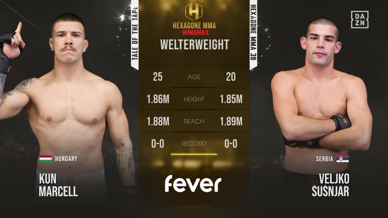 Hexagone MMA 36 - Kun Marcell vs Veljko Šusnjar - November 7, 2025