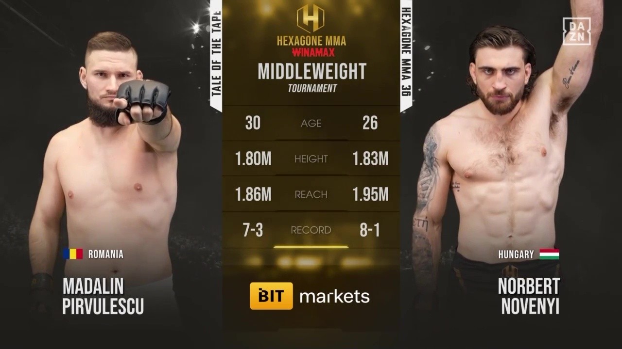 Hexagone MMA 36 - Norbert Novenyi Jr. vs Mădălin Pîrvulescu - November 7, 2025